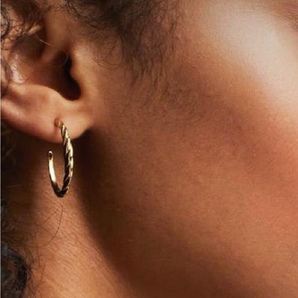 Mejuri Thin Croissant Dome Earrings